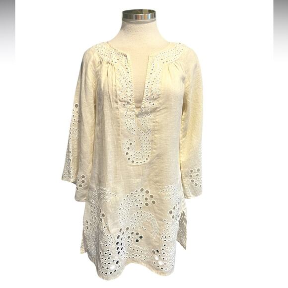 DVF Diane von Furstenberg Beach Coverup 100% Embroidered Fabric Size XS - Picture 1 of 6